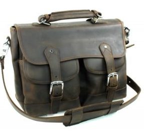 Vagarant Traveler cowhide leather messenger laptop bag L53