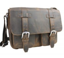 Vagarant Traveler full grain leather messenger bag L73