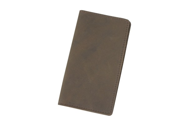 Full Grain Leather Simple Checkbook Cash Folder B160