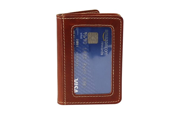 Full Grain Leather Compact Card Holder B199