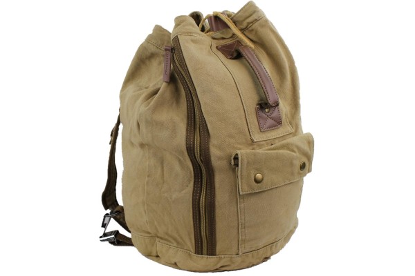 16 in. Rock Round Style Canvas Backpack C07