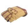 Hiking Sport Cowhide Leather Cotton Canvas Backpack C19