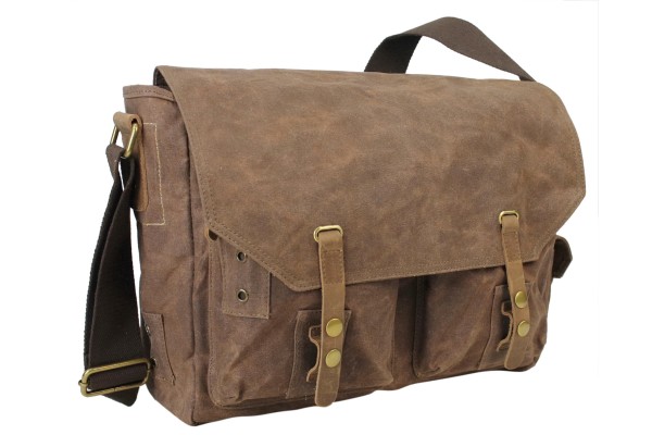 15 in. Casual Style Canvas Shoulder Messenger Laptop Bag C52LW