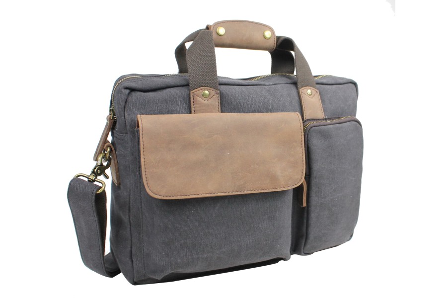 Vagarant Traveler 14.5 Casual Style Canvas Messenger Bag 