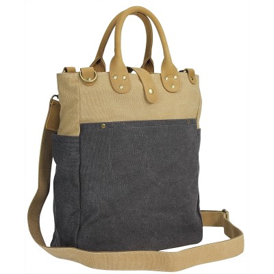 Casual Style Cotton Canvas Shoulder Bag Tote CM02