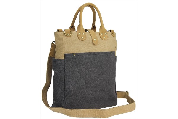 Casual Style Cotton Canvas Shoulder Bag Tote CM02