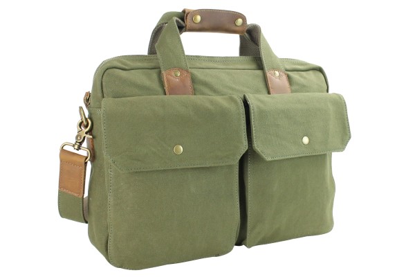 15 in. Casual Style Canvas Laptop Messenger Bag CM28