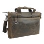 15 in. Cowhide Oil Tanned Leather Messenger Bag L12