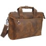 15 in. Cowhide Oil Tanned Leather Messenger Bag L12