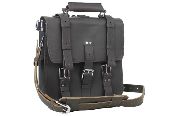 HIKER - 13 in. Tall Leather Backpack iPad Laptop Bag L13