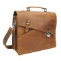 Shrek Style Cowhide Leather Portfolio Briefcase L45