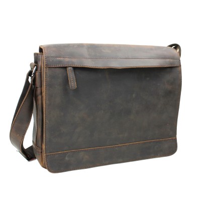 Full Grain Leather Messenger Laptop Bag L67