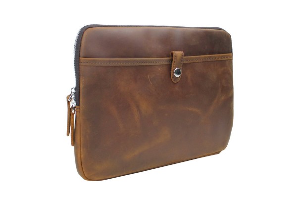 MacBook Pro Sleeve Full Grain Leather Folder LH20. Size 16 in. fit 15 in. MacBook Pro