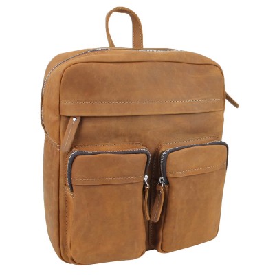 Full Grain Cowhide Leather Backpack LK03