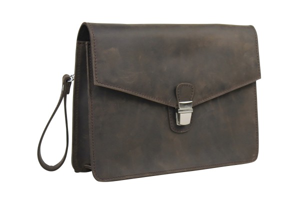 15 in. Full Leather Messenger Bag LM39