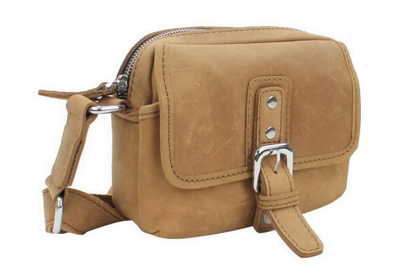 8” Cowhide Leather Shoulder Waist Bag LS27S