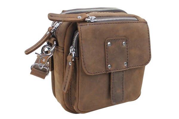 Cowhide Leather Cross-Body Waist Bag LS30