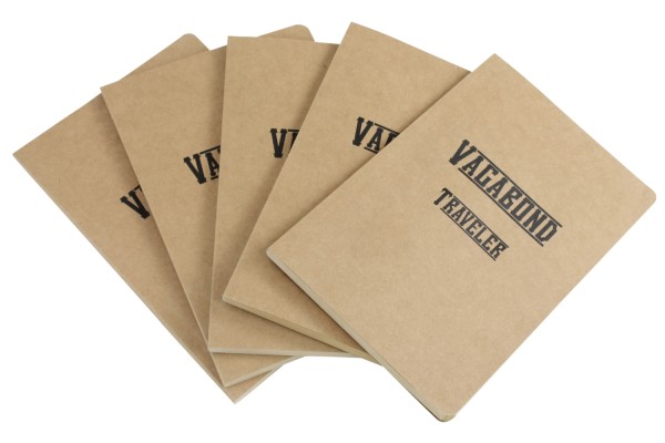 Vintage Paper Random Writing Notebook  Kraft Paper Pack of 5 JN01L