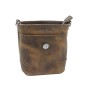 7” Cowhide Leather Cross-Body Waist Bag LH04