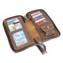 Full Grain Leather Long Shape Zipper Wallet A593